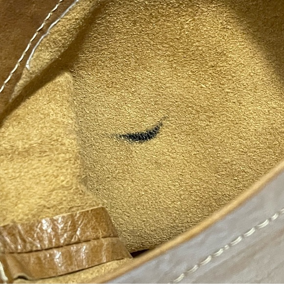 Gap Vintage Genuine Leather Bootcut High Waisted Pants Camel Tan Y2K Size 8 - Picture 13 of 14